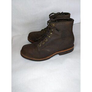 Chippewa 20065 Men’s Size 7.5D EE Elison Brown Leather Lace Up Boots Made In USA